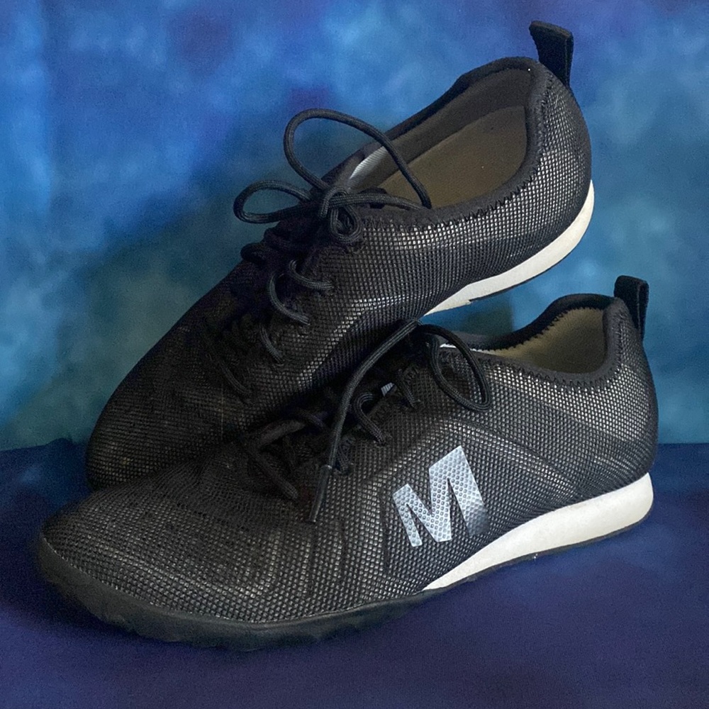 Women’s Black Merrill Civet Lace Tennis Athletic Shoes Size 7 Lightweight A4